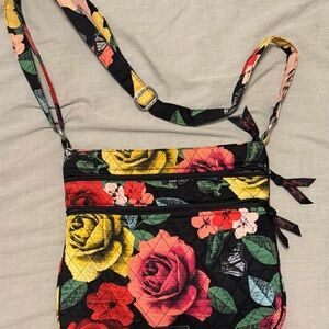 Vera Bradley Black Floral Crossbody Bag